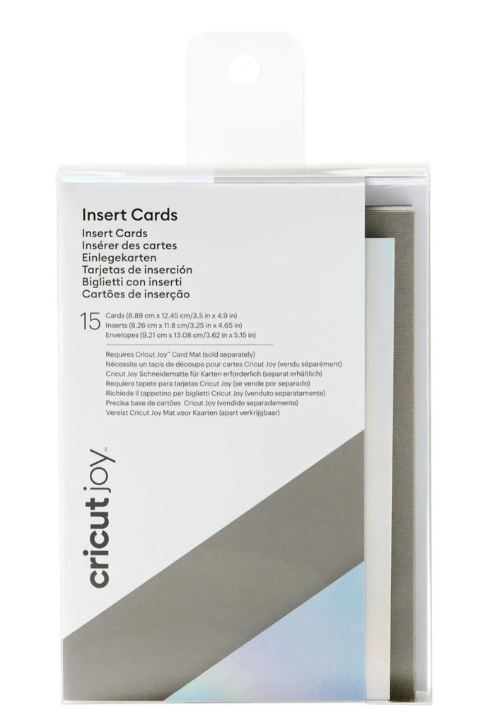 Joy Insert cards Grijs. Zilver & Holografisch