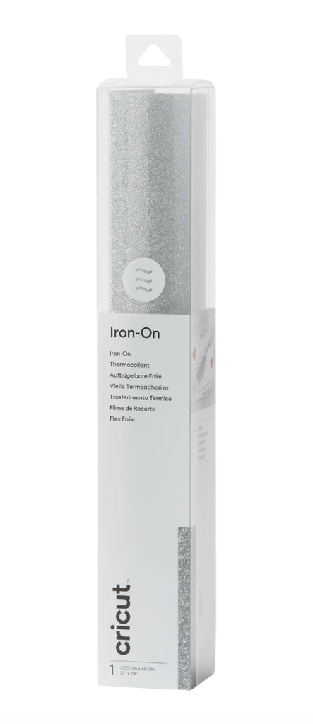 Glitter Iron-On Zilver