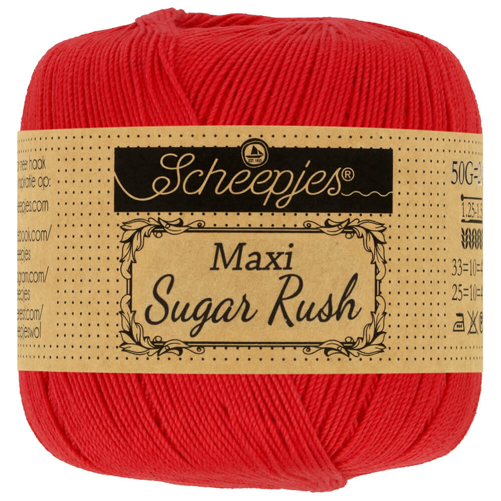 Scheepjes Maxi Sugar Rush 50g - 115 Hot Red