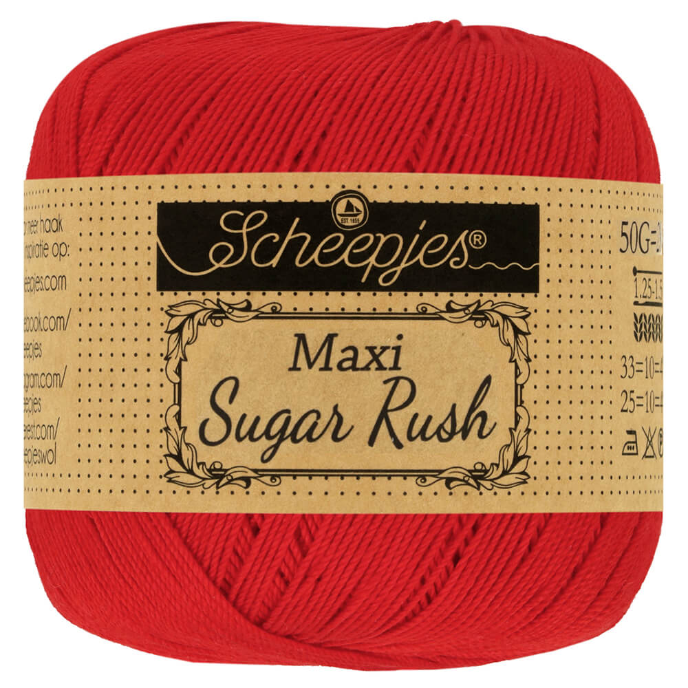 Scheepjes Maxi Sugar Rush 50g - 722 Red