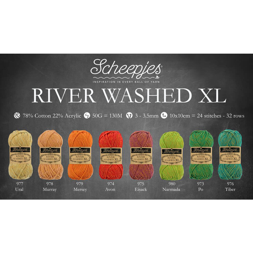 Scheepjes River Washed XL assorti. 50g - 8 kleuren