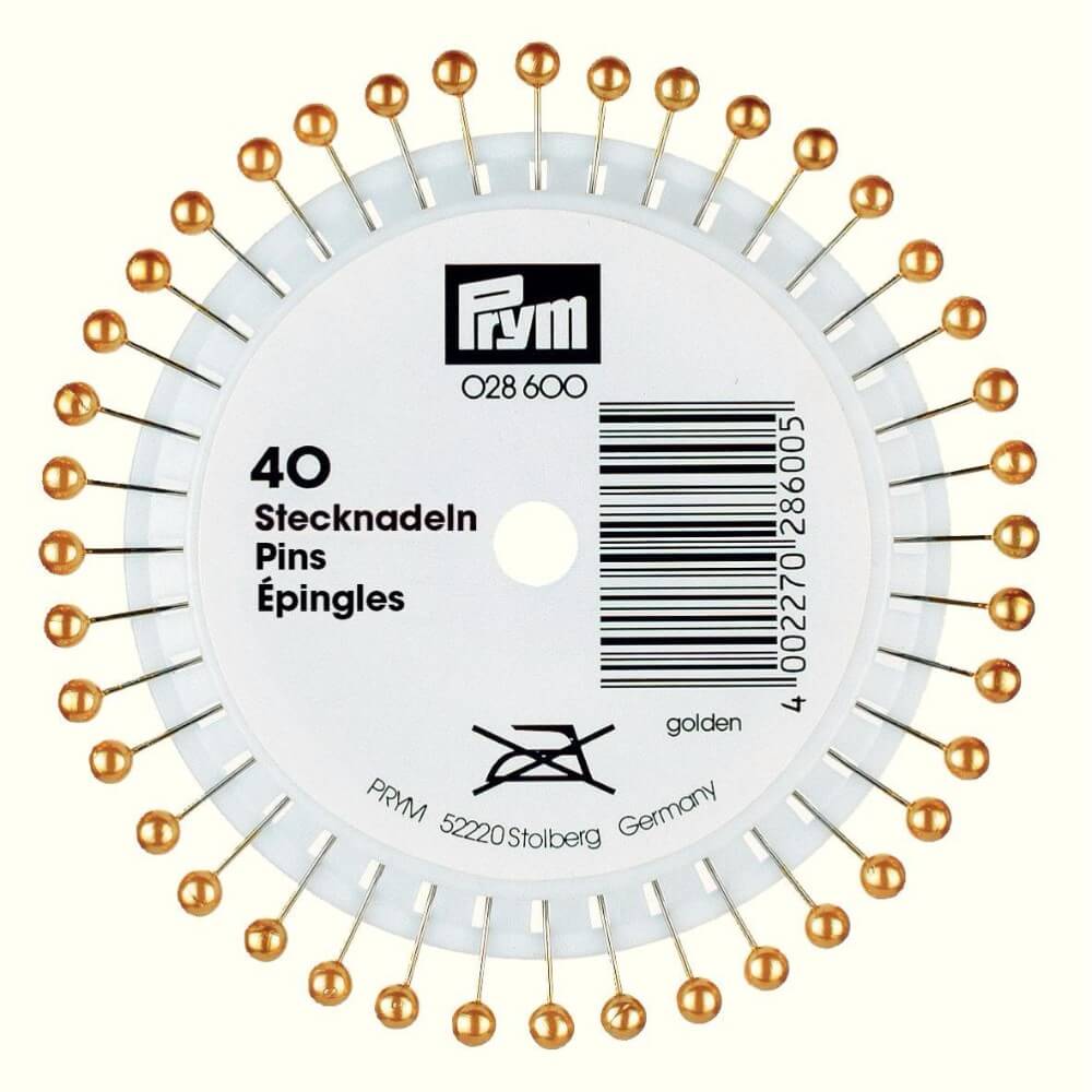 Prym Parelkopspelden staal 0.58x40mm goud - 10x40st