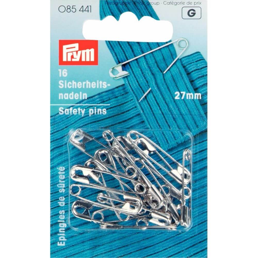 Prym Veiligheidsspelden staal 27mm zilver - 16st