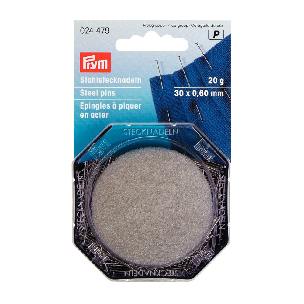 Prym Spelden staal met kussen 0.60x30mm zilver 