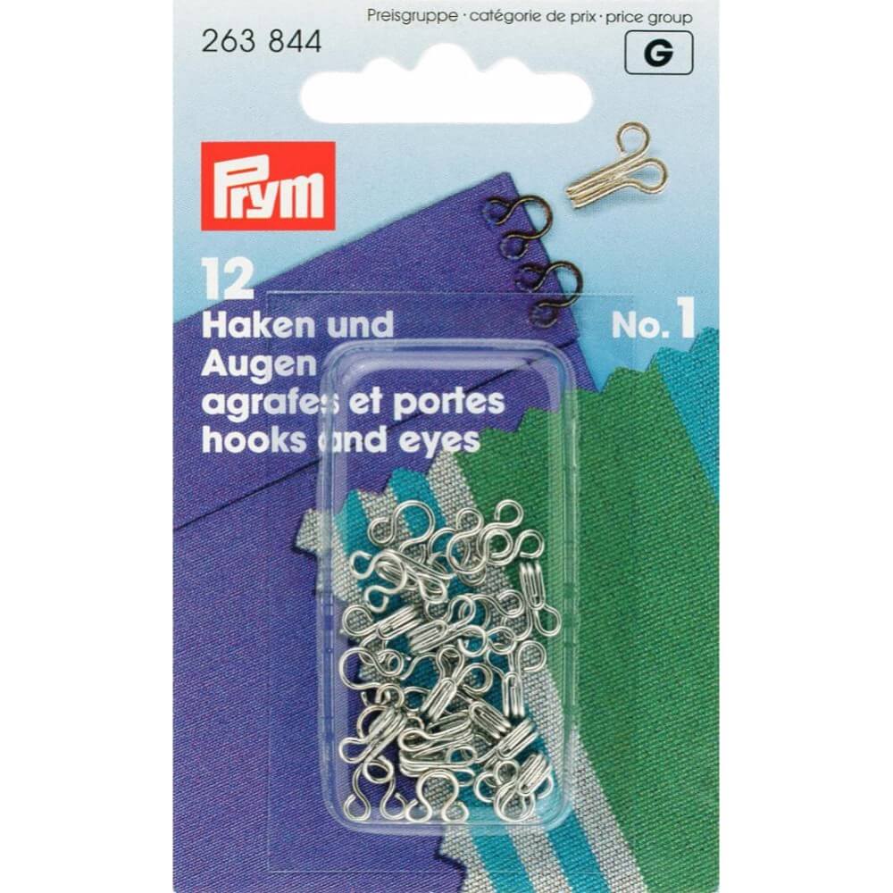 Prym Haken en ogen nr.1 zilver - 