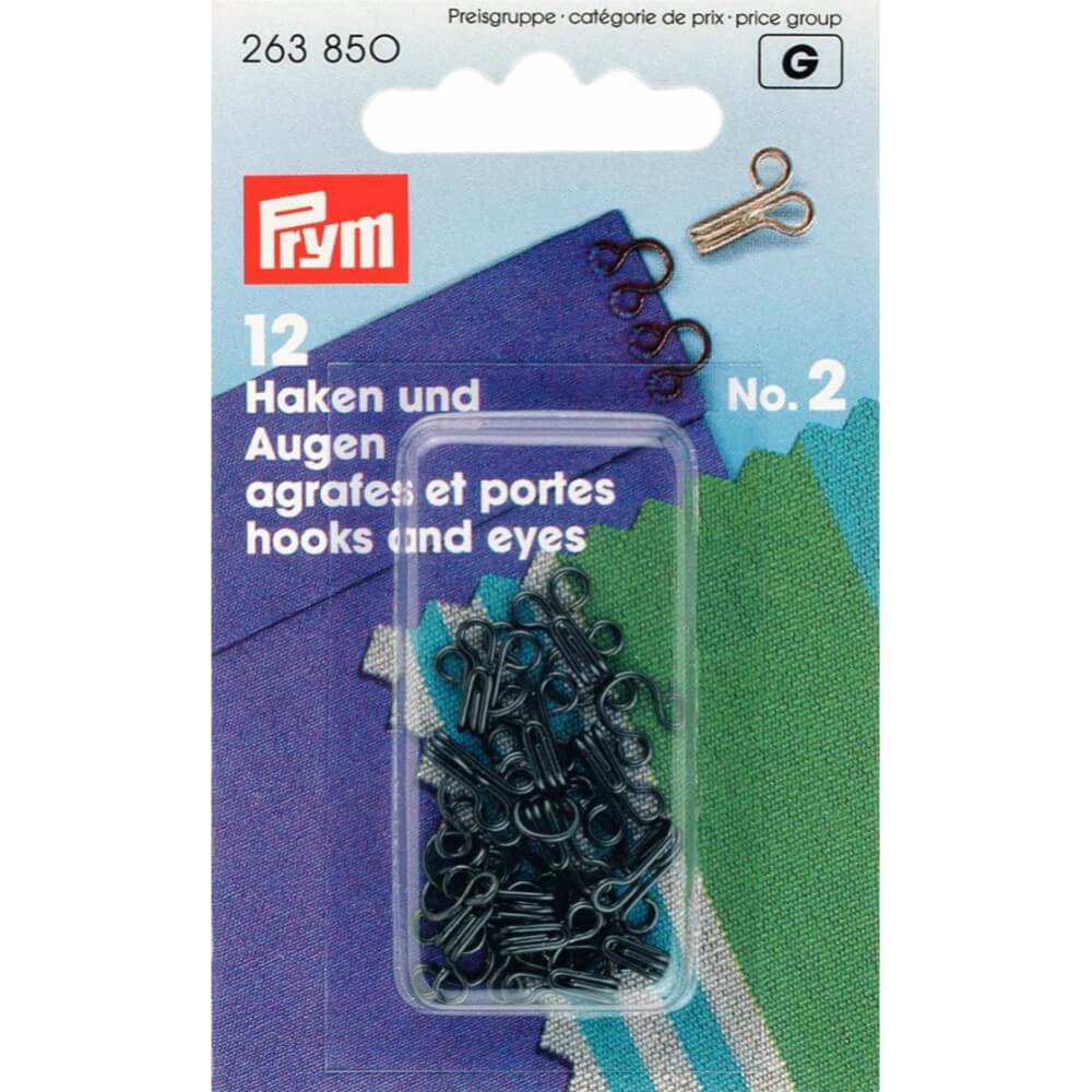 Prym Haken en ogen nr.2 zwart - 