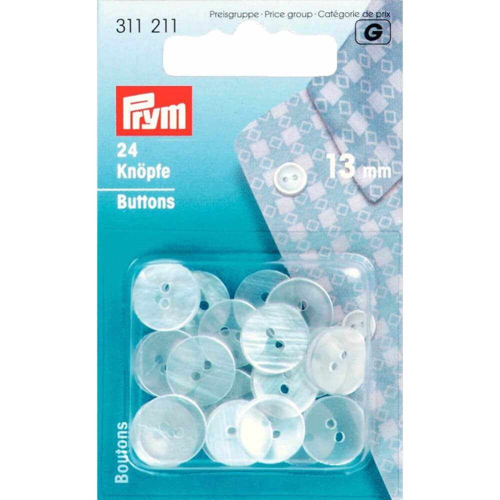 Prym Knopen voor pyjama kunststof 13mm - 24st