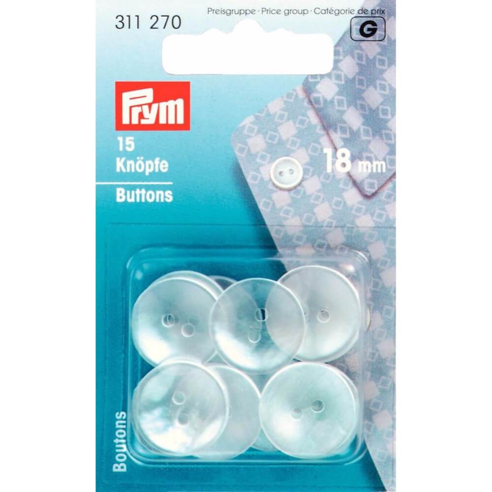 Prym Knopen voor pyjama kunststof 18mm - 1