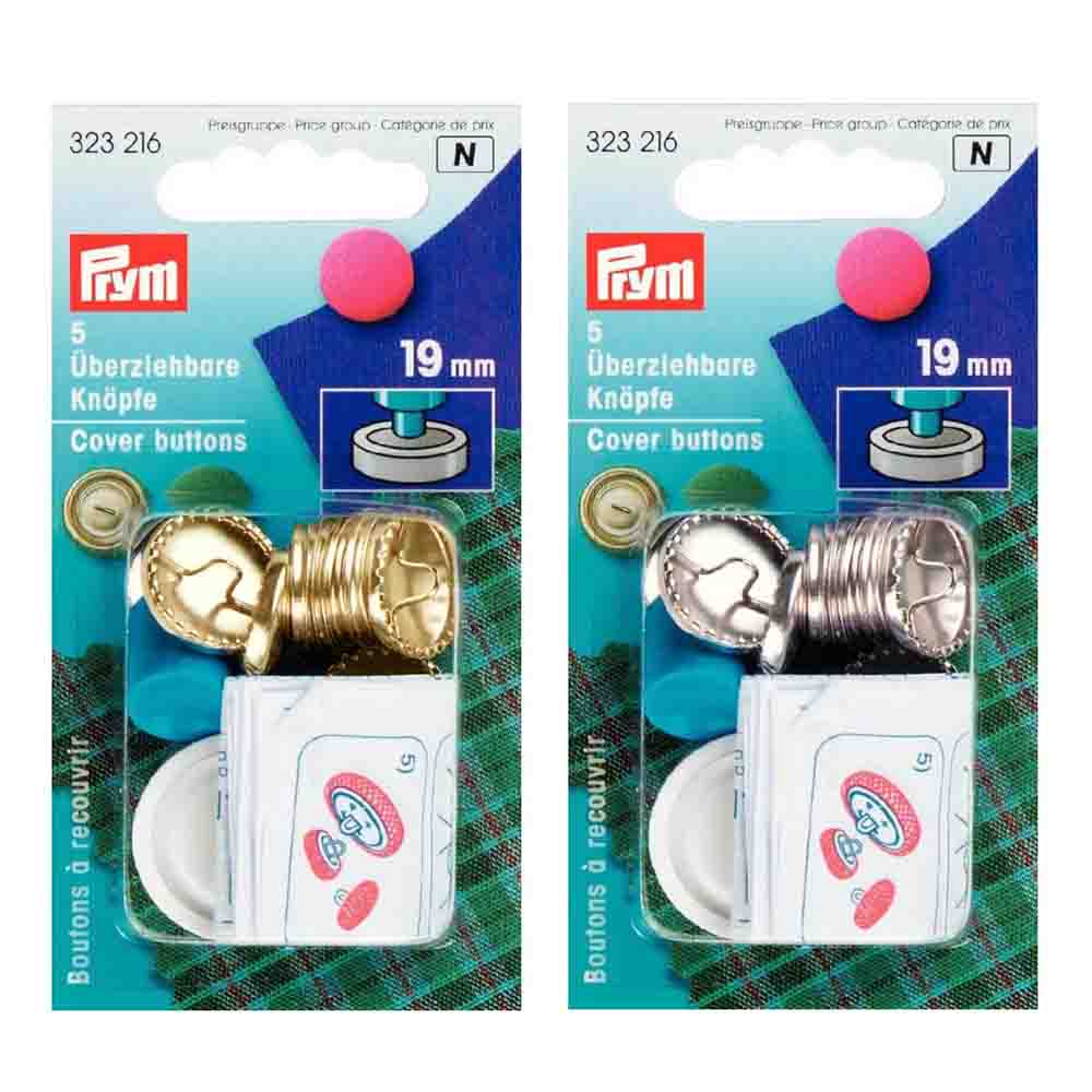 Prym Stofknopen met matrijs 19mm zilver/goud - 