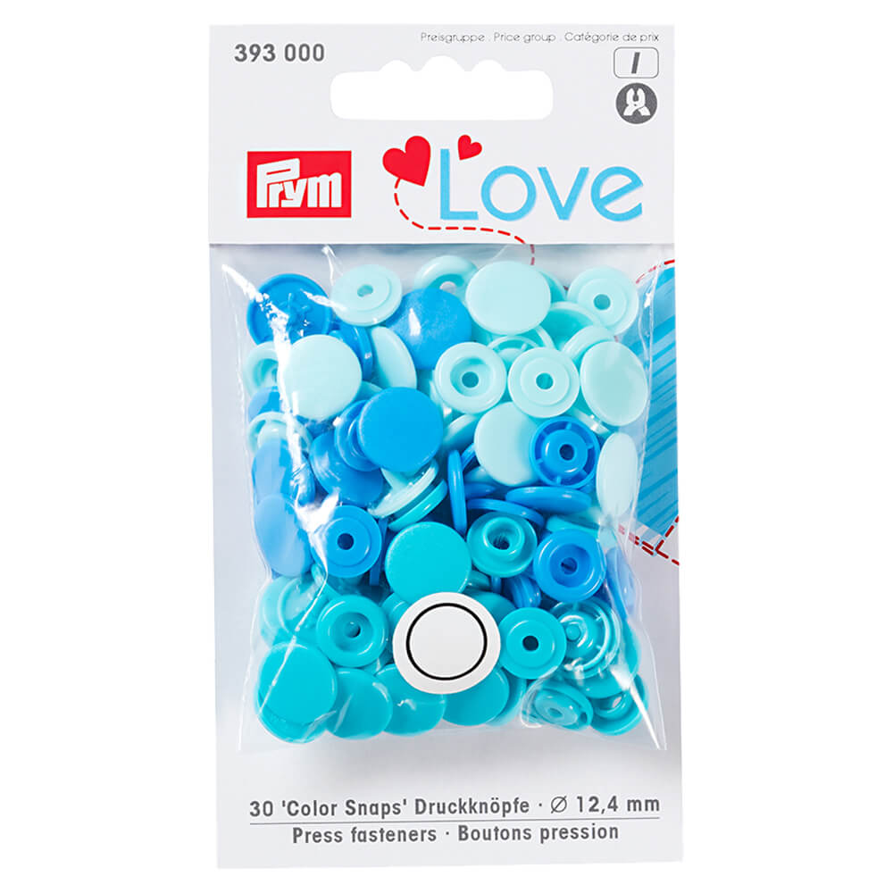 Prym Love drukknopen 12,4mm blauw - 3x30st