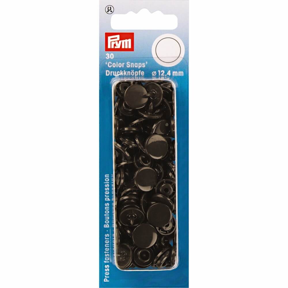 Prym Drukknopen 12,4mm donkerbruin - 30st