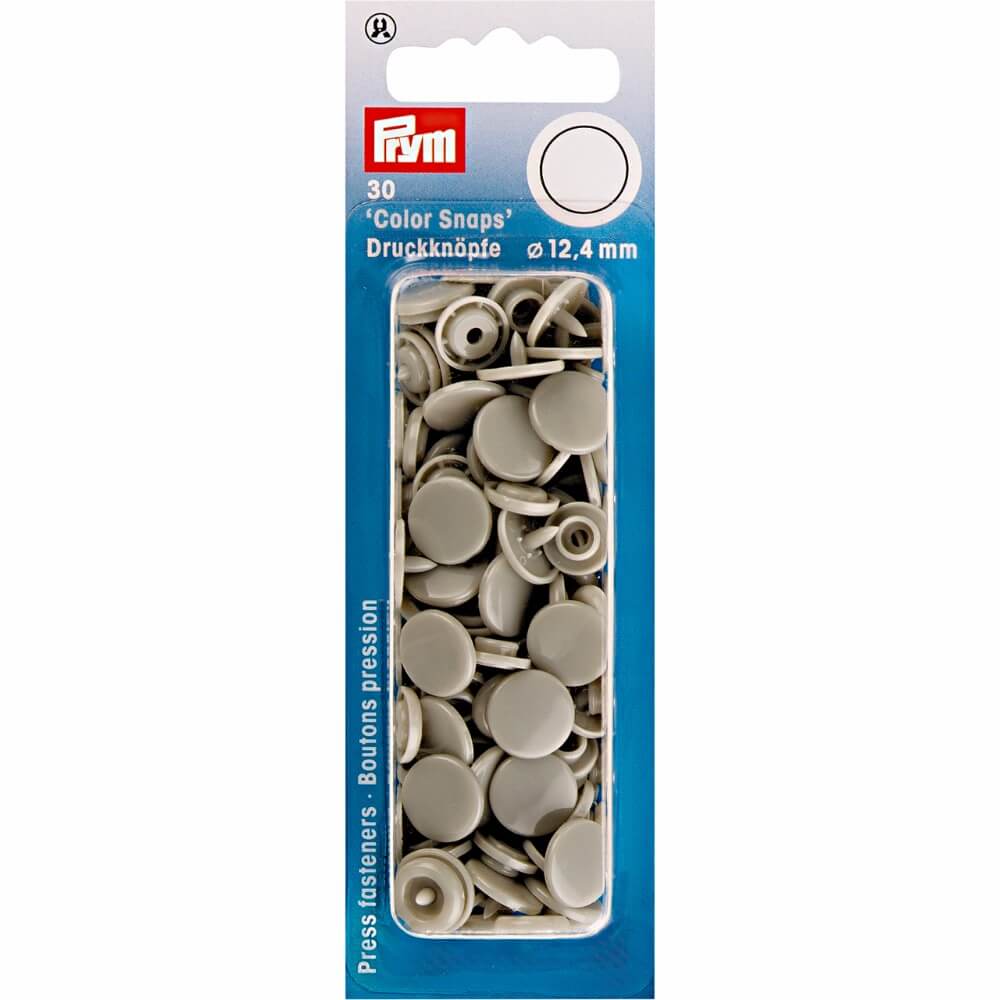 Prym Drukknopen 12,4mm grijs - 30st