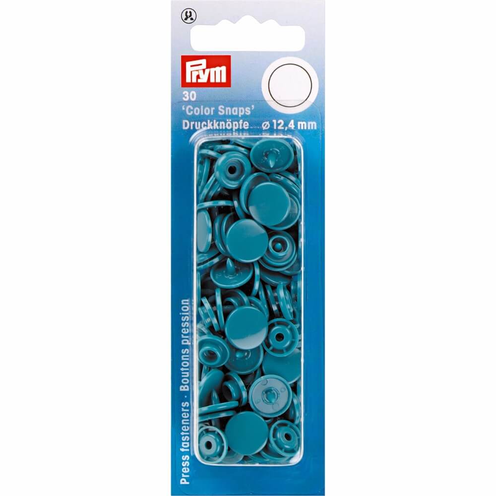 Prym Drukknopen 12,4mm donker turquoise - 30st