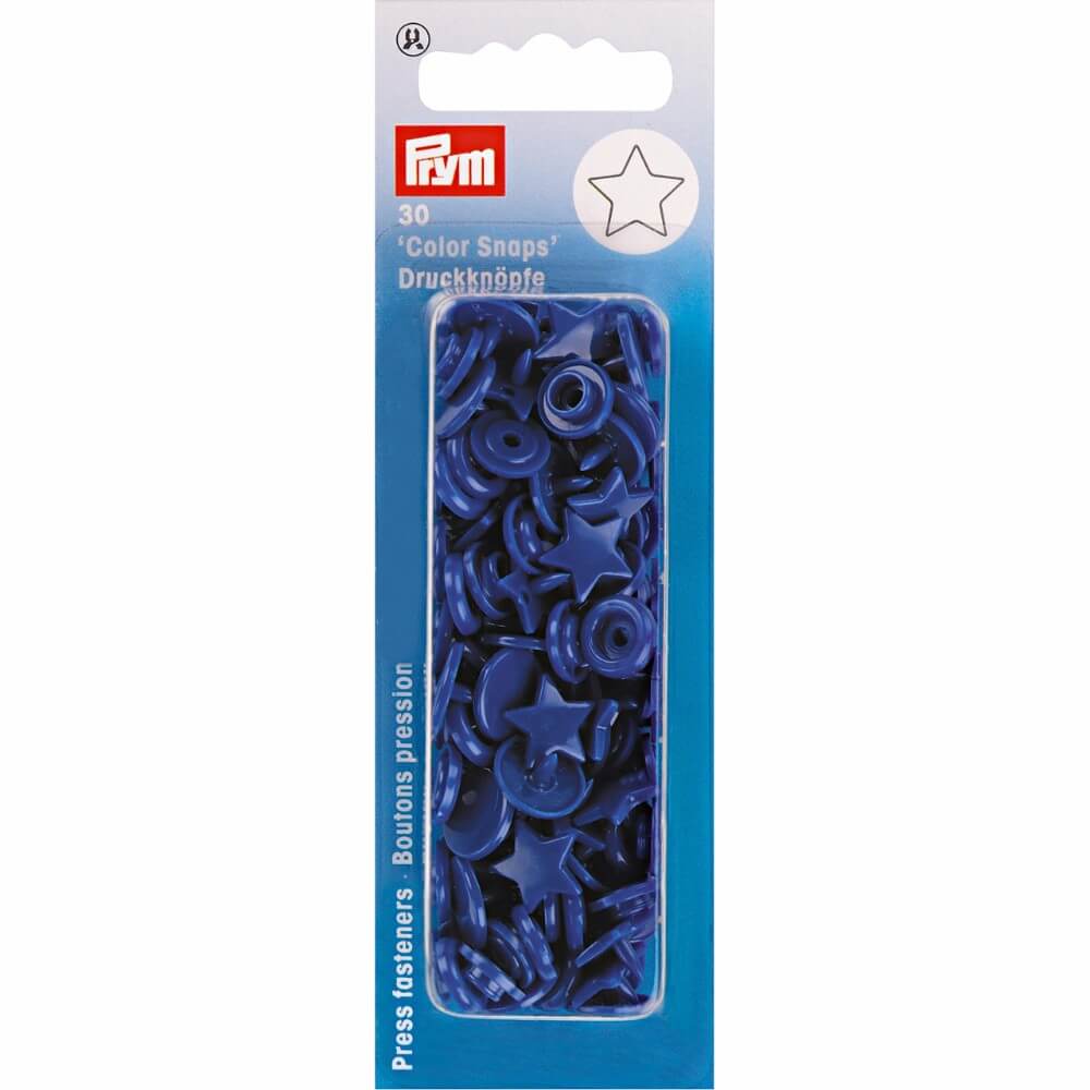 Prym Drukknopen ster royal blauw - 30st