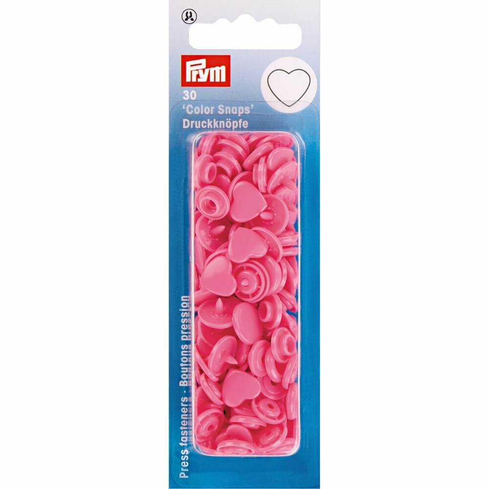 Prym Drukknopen hart fuchsia - 30st