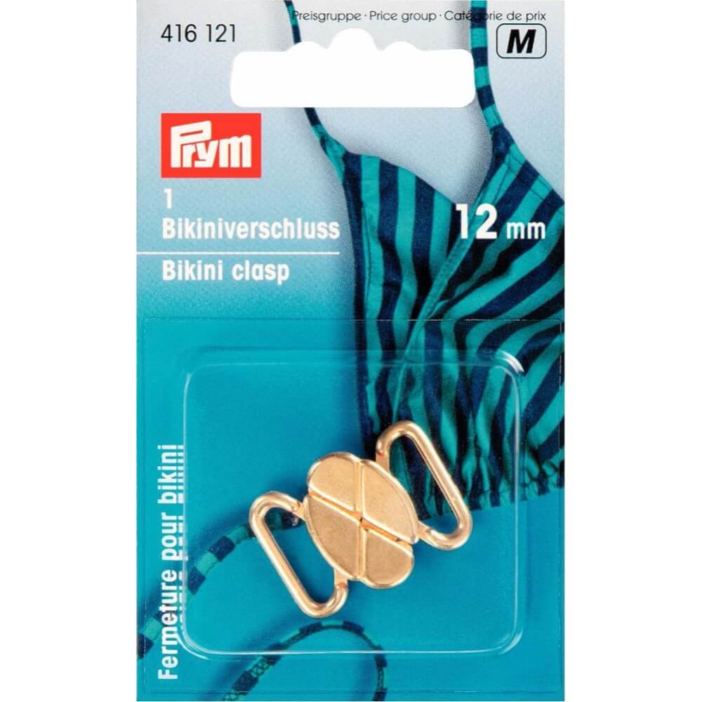 Prym Bikini-ceintuursluiting staal klaver 12mm goud - 