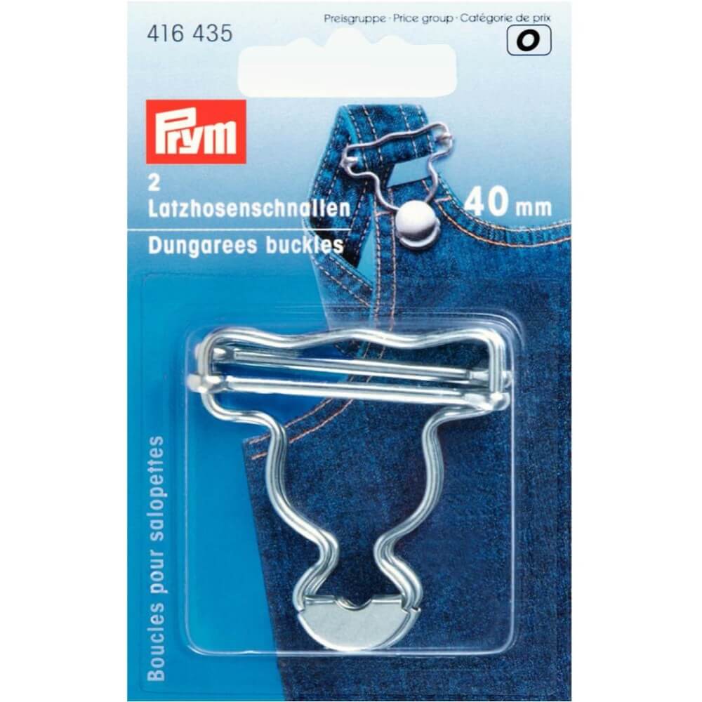 Prym Gespen voor tuinbroek 40mm zilver - 2st