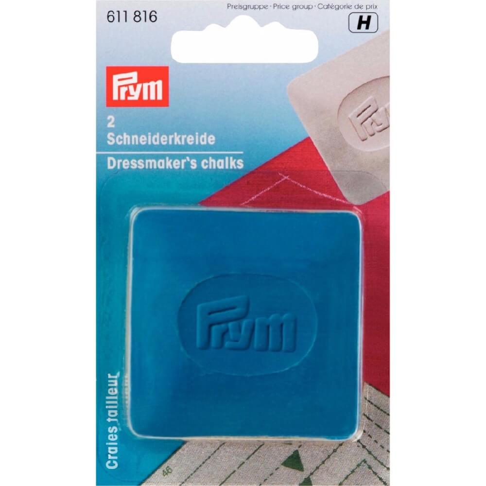 Prym Kleermakerskrijt plaatjes geel-blauw - 2st