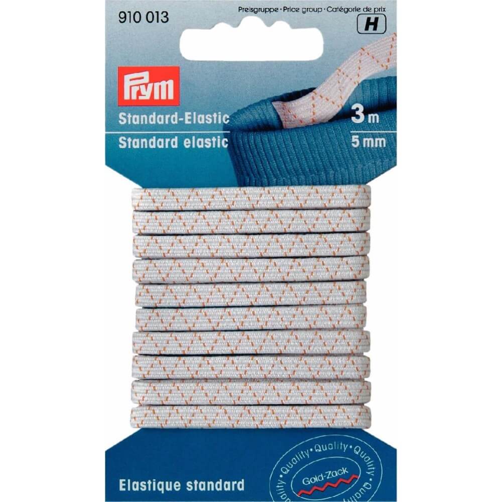 Prym Standaard elastiek 5mm wit - 3m