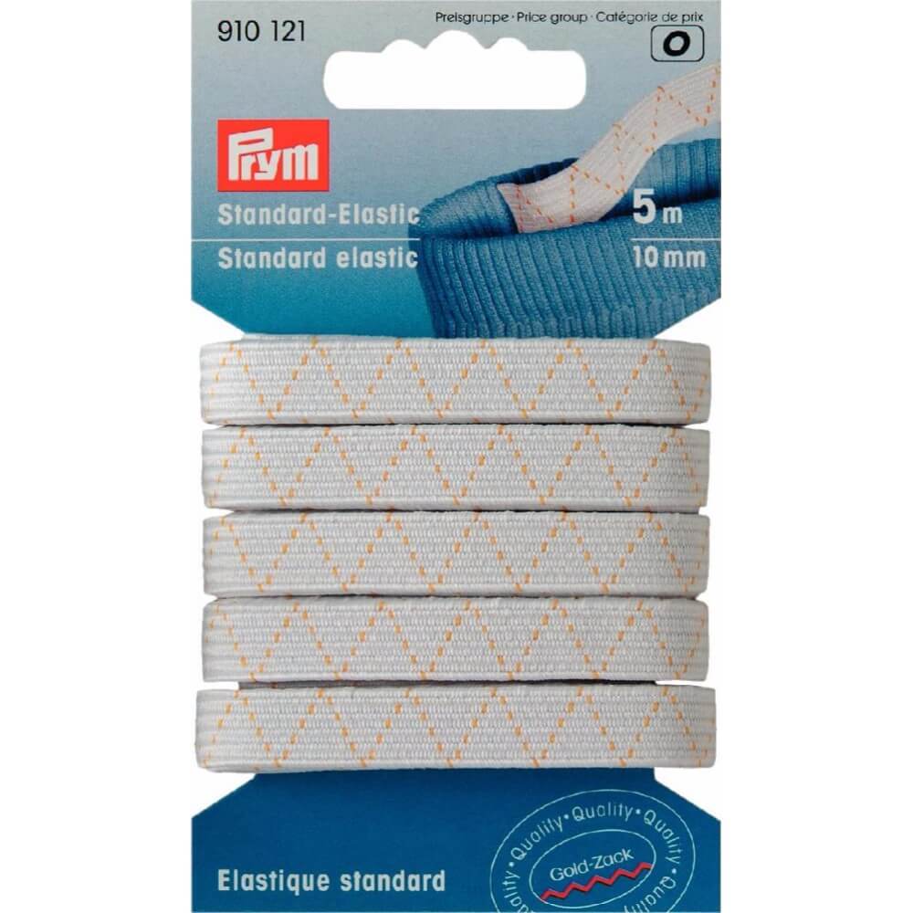 Prym Standaard elastiek 10mm wit - 5m