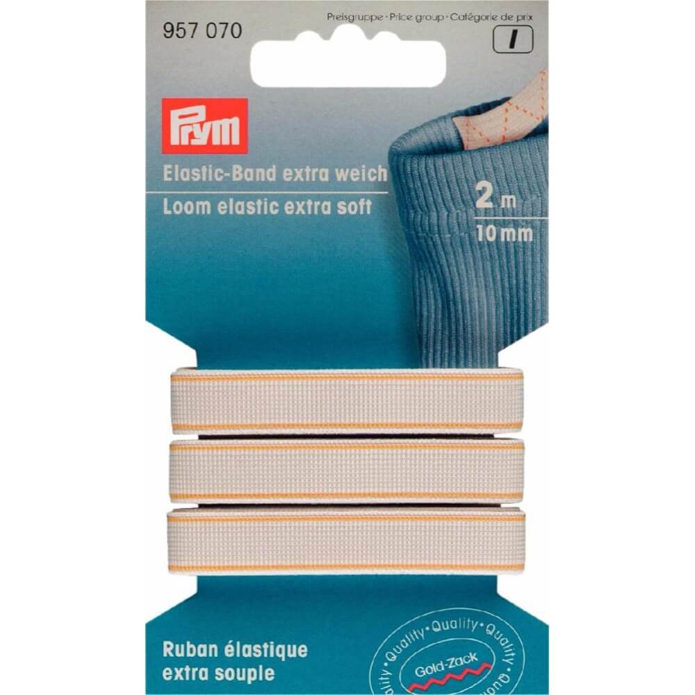 Prym Band elastiek extra zacht 10mm wit - 2m