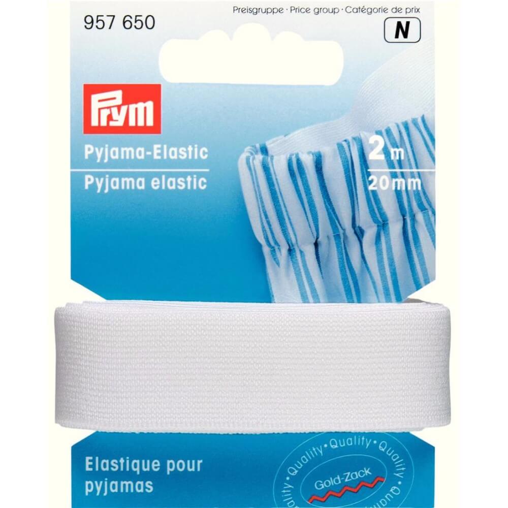 Prym Pyjama elastiek 20mm wit - 2m