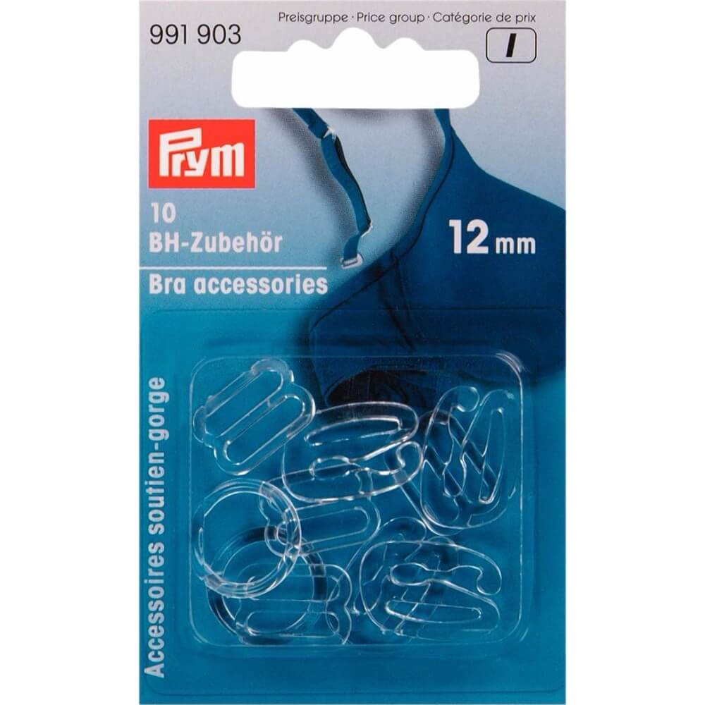 Prym BH-accessoires kunststof 12mm transparant - 10st