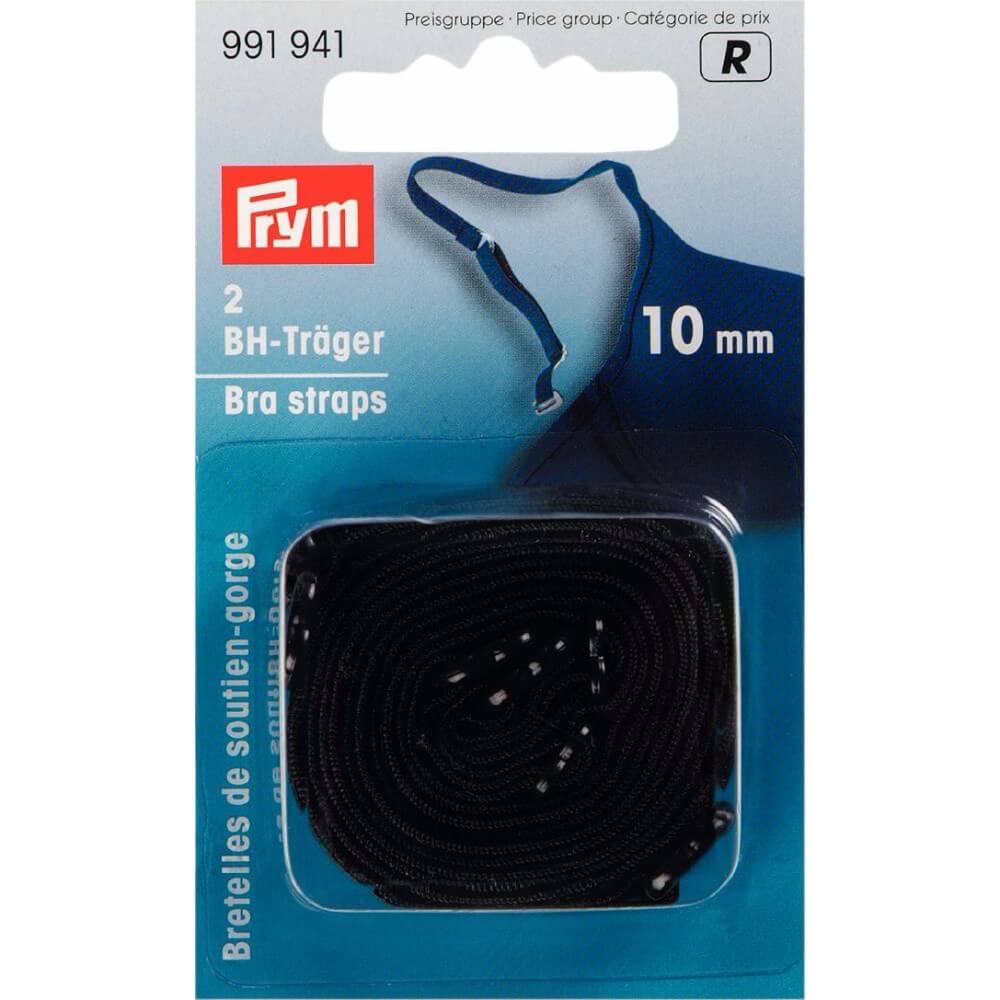 Prym BH-schouderband 10mm zwart - 2st