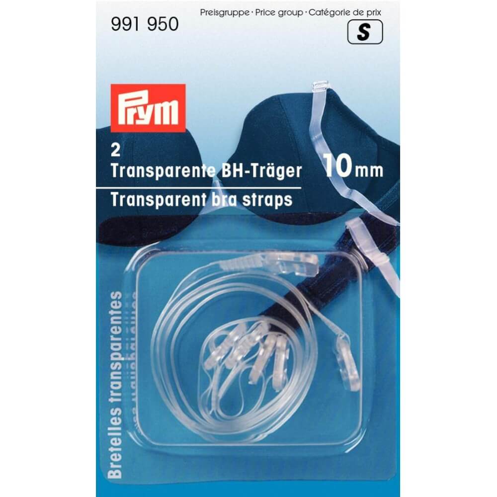 Prym BH-schouderband 10mm transparant - 2st