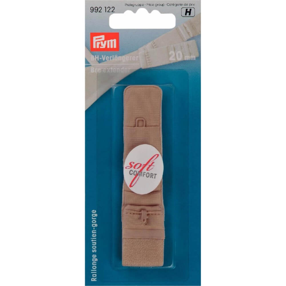 Prym BH-verlengstuk 3x1 haak 20mm beige - 