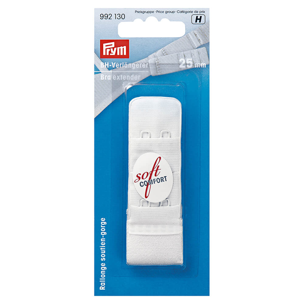 Prym BH-verlengstuk 3x2 haken 25mm wit - 