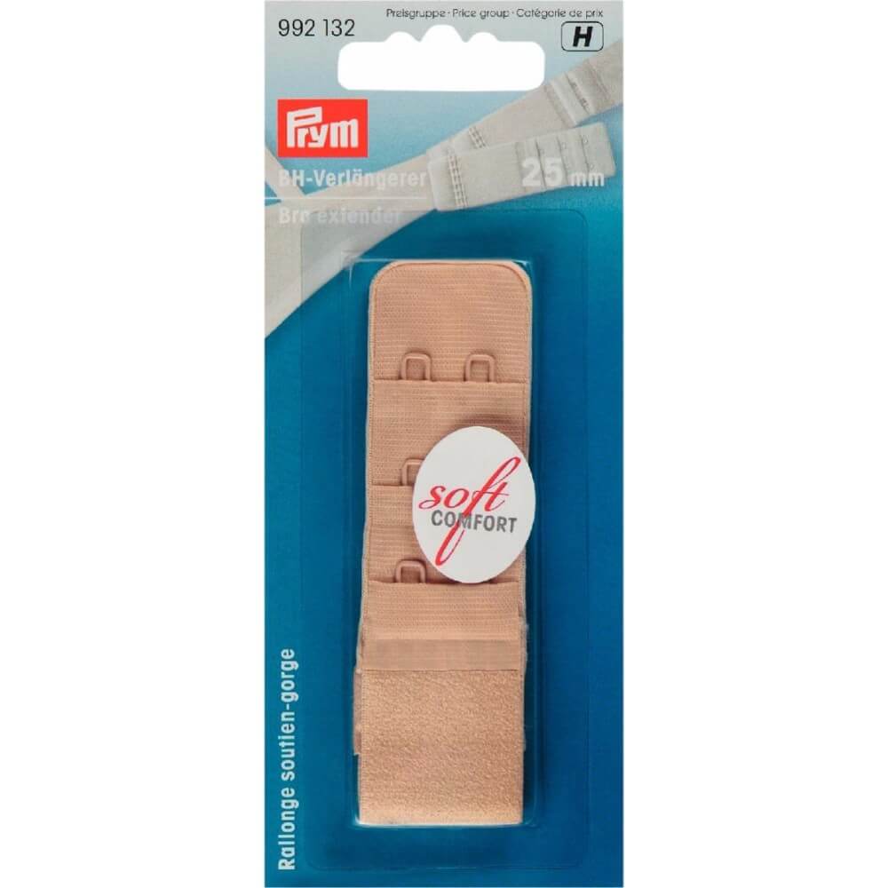 Prym BH-verlengstuk 3x2 haken 25mm beige - 