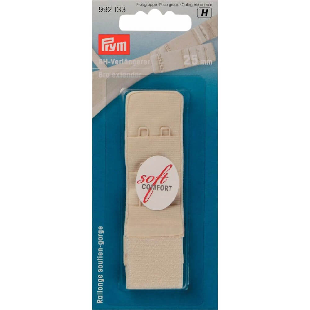 Prym BH-verlengstuk 3x2 haken 25mm champagne - 