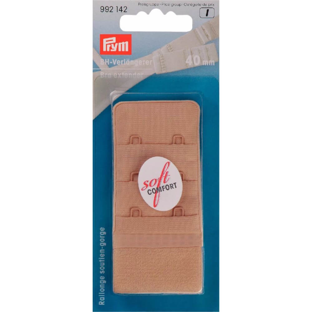 Prym BH-verlengstuk 3x2 haken 40mm beige - 