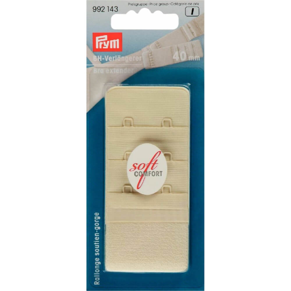 Prym BH-verlengstuk 3x2 haken 40mm champagne - 