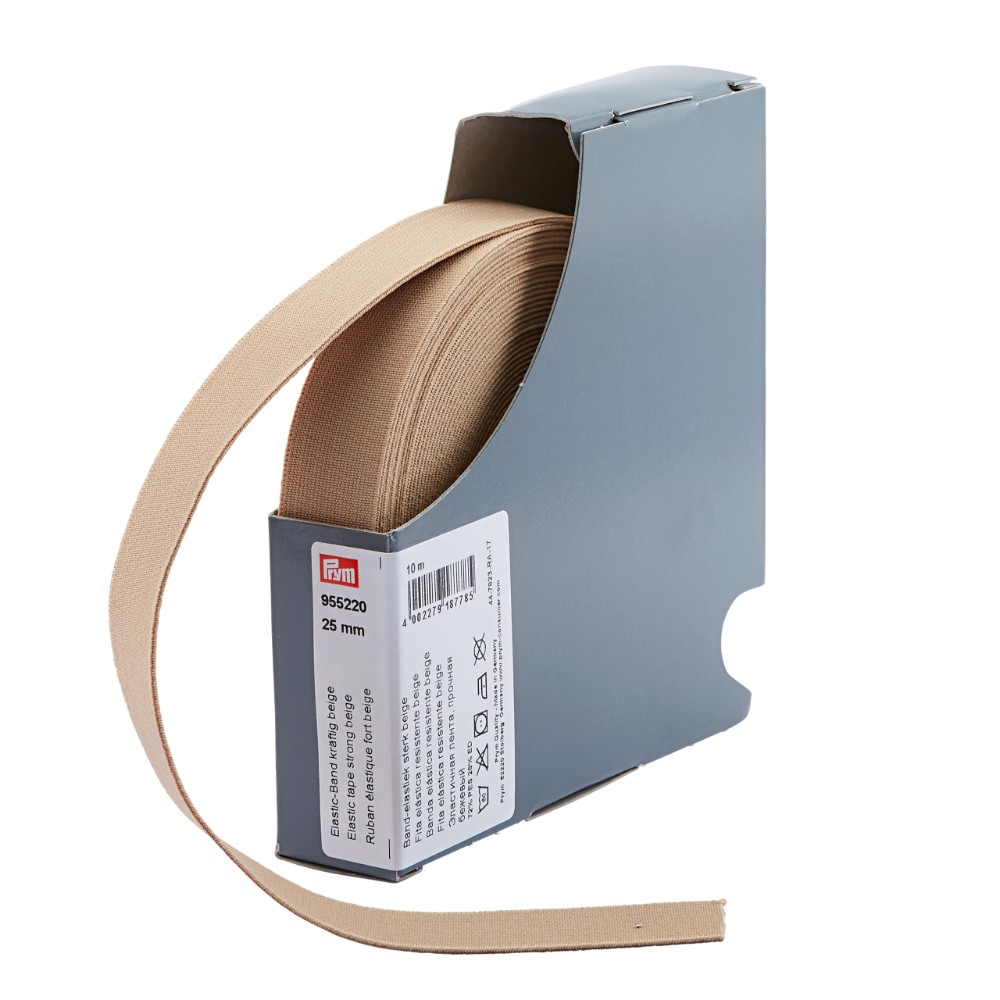 Prym Band elastiek sterk 25mm beige (per m)