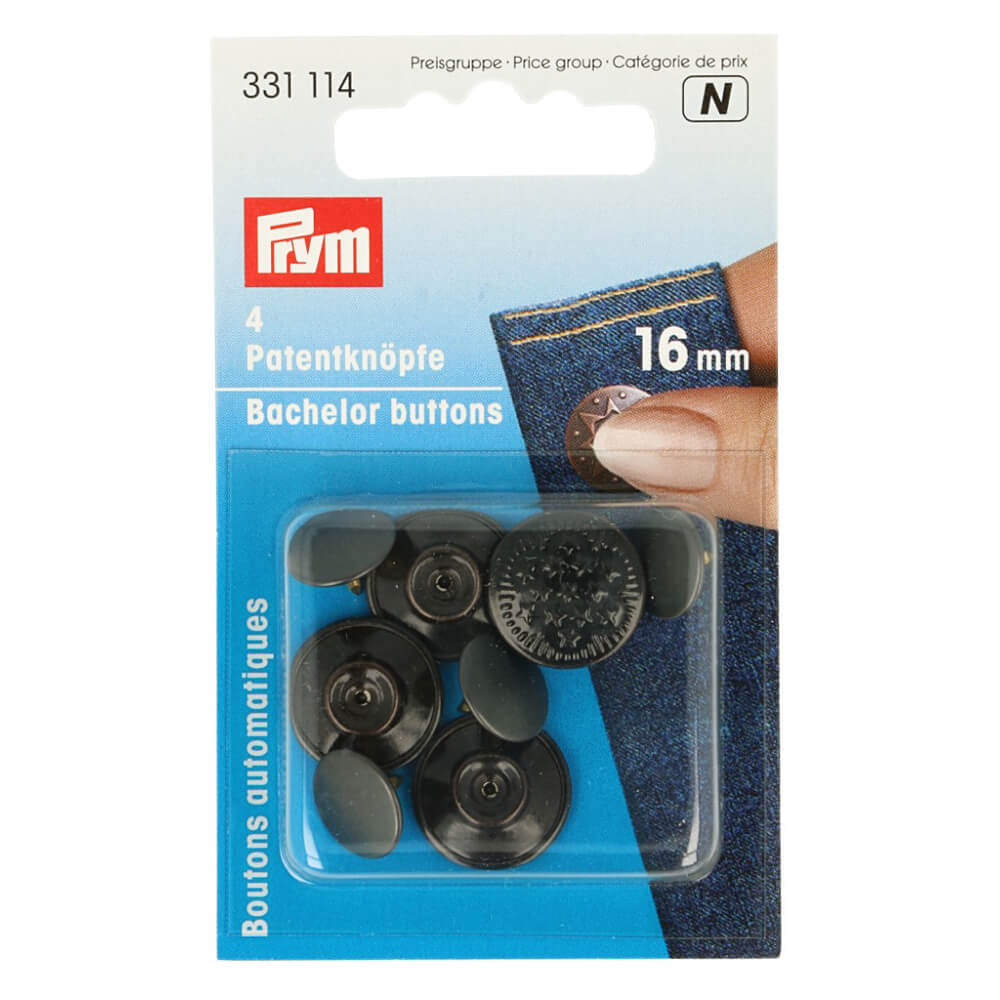 Prym Vrijgezellenknopen sterren 16mm brons - 4st