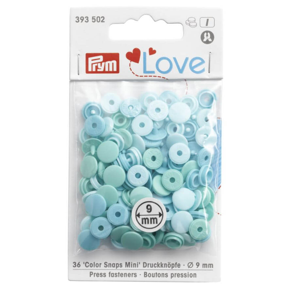 Prym Love Mini drukknopen 9mm mint - 3x36st