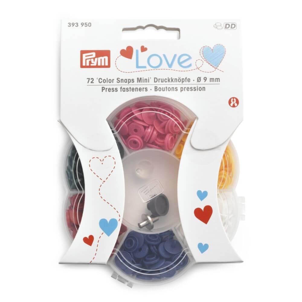 Prym Love Mini drukknopen 9mm - 6 kleuren - 3x72st