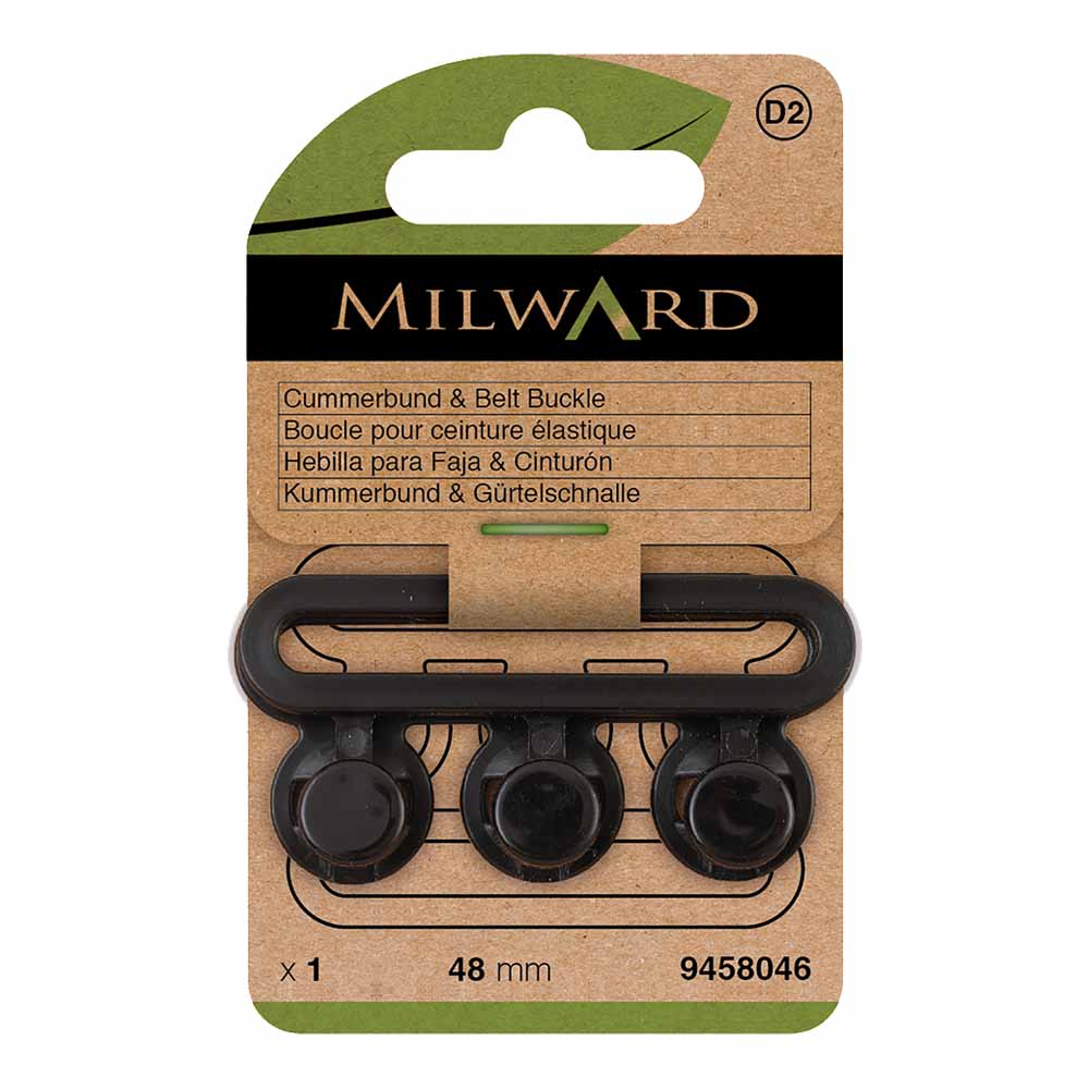 Milward Ceintuursluiting 48mm zwart - 5st