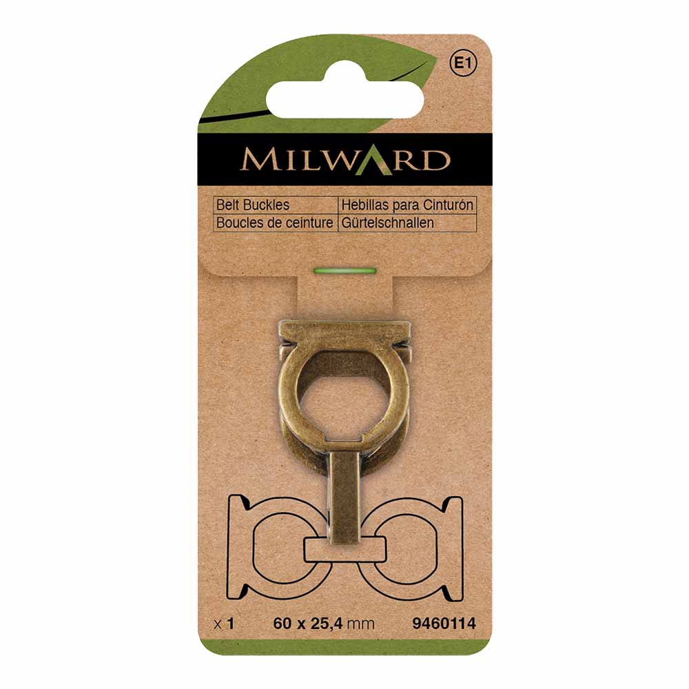 Milward Gesp voor riemen 60x25,4mm messing - 5st