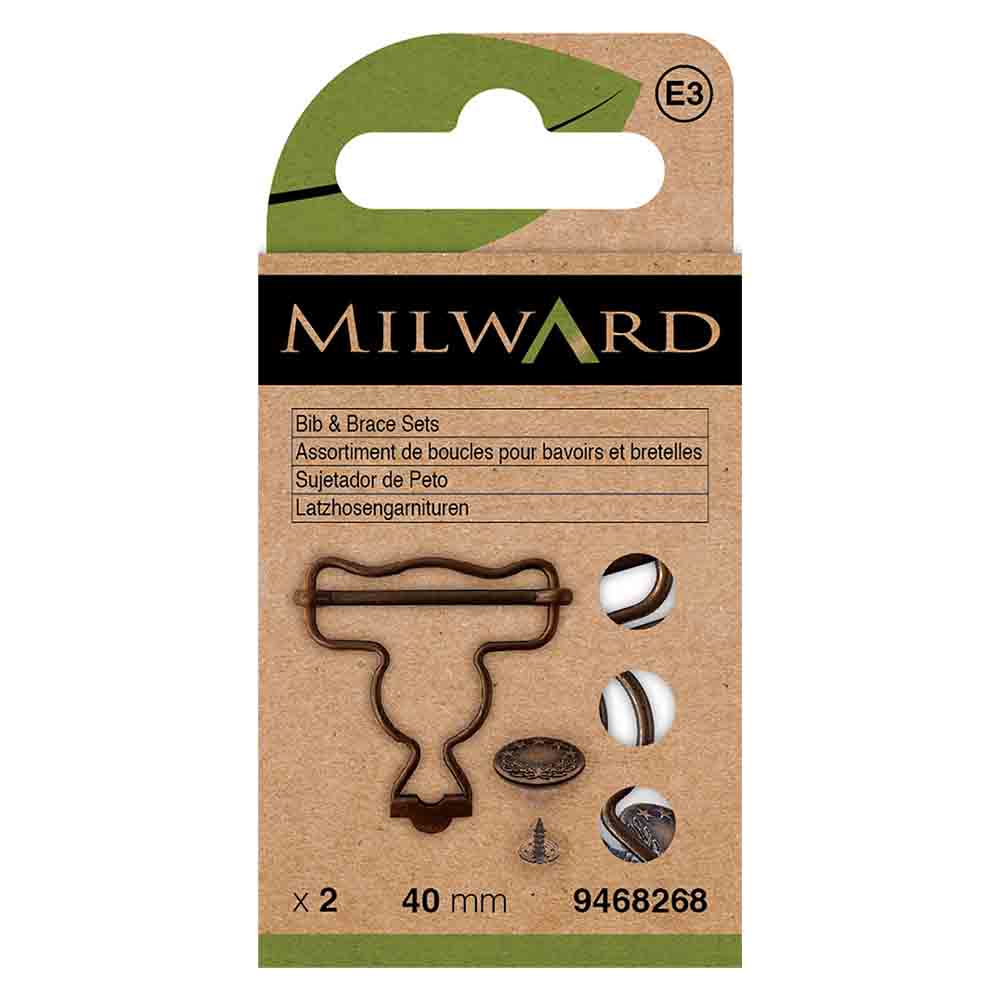 Milward Tuinbroeksluiting 40mm brons - 2st