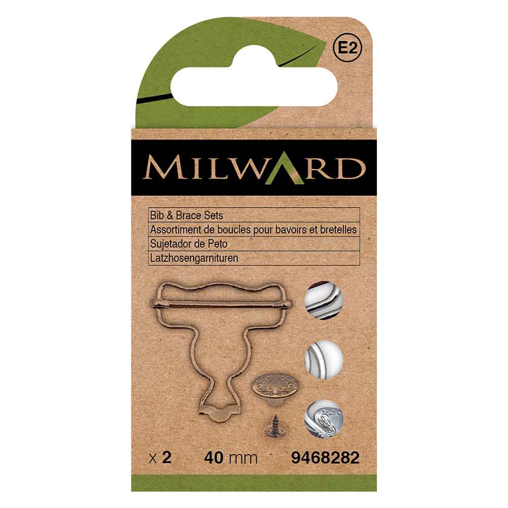 Milward Tuinbroeksluiting 40mm nikkel - 2st