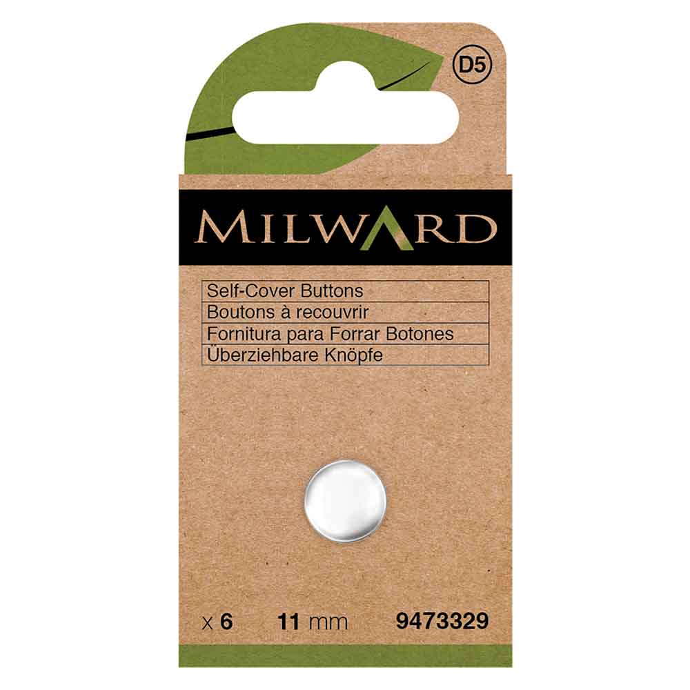 Milward Stofknopen 11mm zilver - 6st