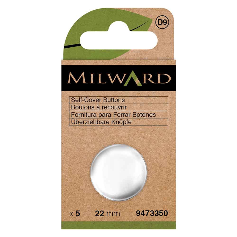 Milward Stofknopen 22mm zilver - 5st