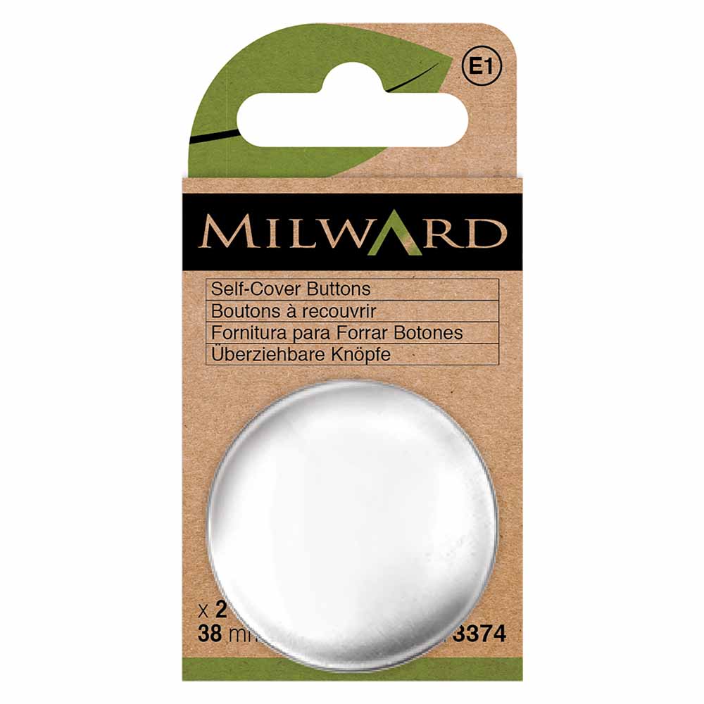 Milward Stofknopen 38mm zilver - 2st