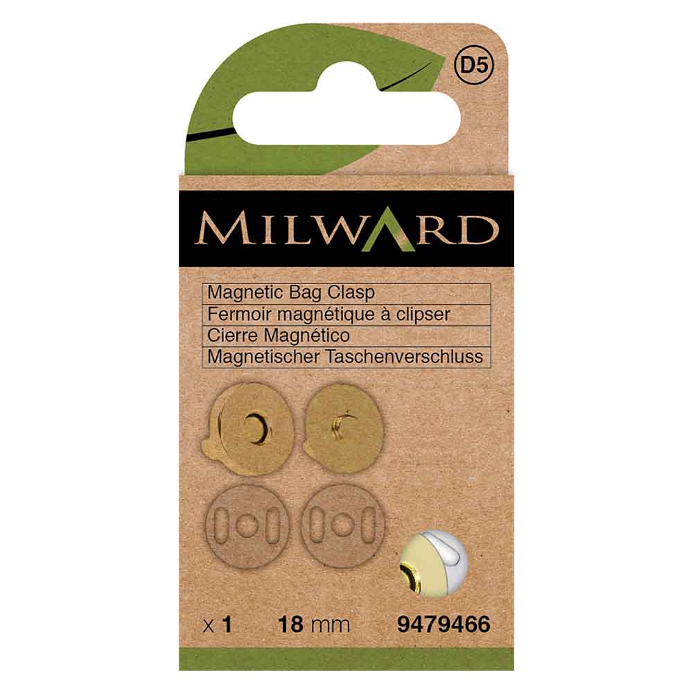 Milward Magneetsluiting 18mm goud - 2st