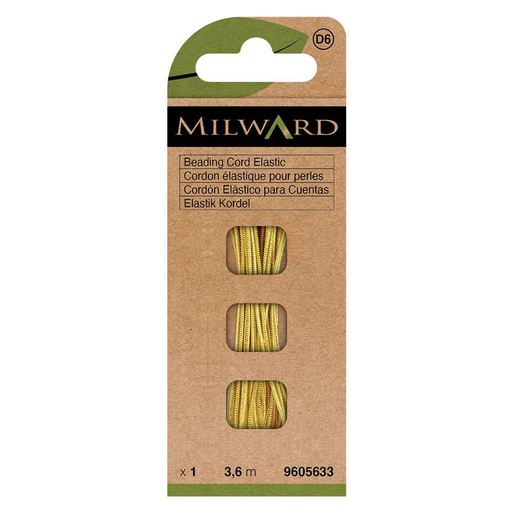 Milward Rijgelastiek 1,3mm goud - 3,6m