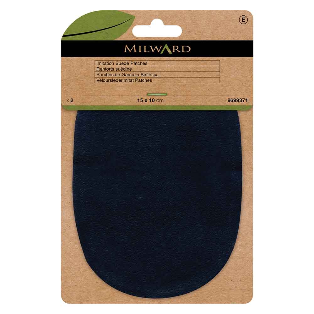 Milward Knie- en elleboogstukken imitatie suede navy - 2st