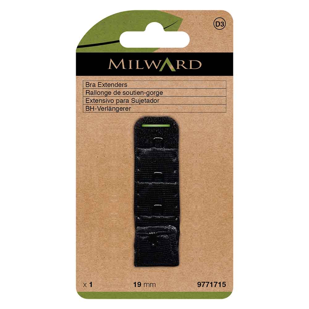 Milward BH-verlengstuk 19mm 1 haak zwart